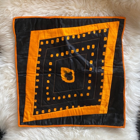 5 perfect condition SILK BoHo throw pillow covers. 17x17 - Picture 3 of 4